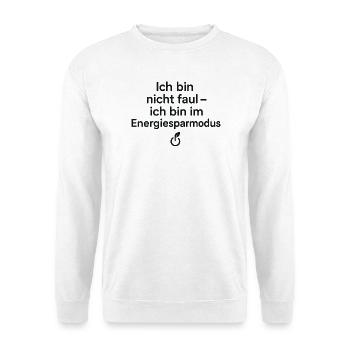 Ich bin im Energiesparmodus - Unisex Pullover - Weiß - Vorne