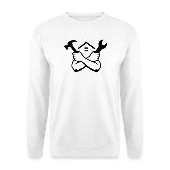 Handwerker Haus Werkzeug Emblem - Unisex Pullover - Weiß - Vorne