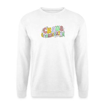 Chaos Coordinator - Retro Spruch - Unisex Pullover - Weiß - Vorne