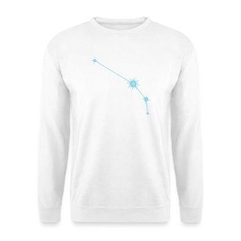 Constellation des étoiles du Bélier Signe du zodiaque Bleu pastel - Sweat-shirt Unisexe - blanc - Devant