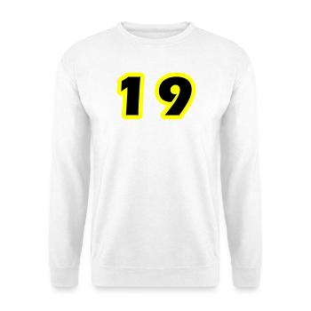 19 Number symbol - Unisex Sweatshirt - white - Front