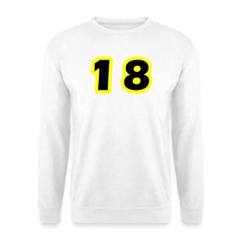 18 Number symbol - Unisex Sweatshirt - white - Front