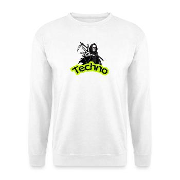 Neon Grim Techno Skull - Unisex Sweatshirt - white - Front