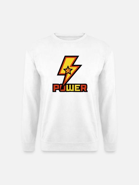 Power Blitz Stern Logo - Unisex Pullover - Weiß