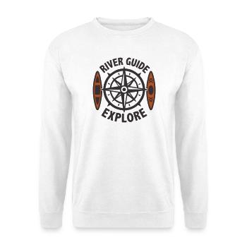 Logo de la boussole du guide fluvial - Sweat-shirt Unisexe - blanc - Devant