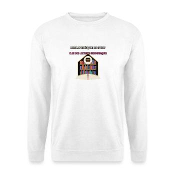 Bibliothèque de Nuit – Club des insomniaques - Sweat-shirt Unisexe - blanc - Devant