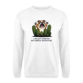 Commencer l’aventure dans le jardin - Sweat-shirt Unisexe - blanc - Devant
