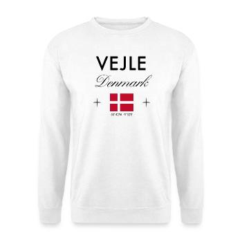 Vejle, coordonnées Danemark, voyage, souvenir - Sweat-shirt Unisexe - blanc - Devant