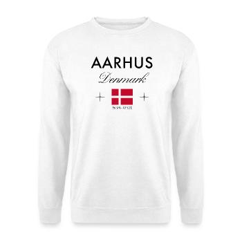 Aarhus Danemark Coordonnées Souvenir de voyage - Sweat-shirt Unisexe - blanc - Devant