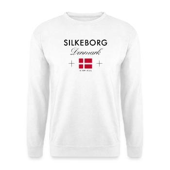 Silkeborg Danemark coordonnées souvenir de voyage - Sweat-shirt Unisexe - blanc - Devant