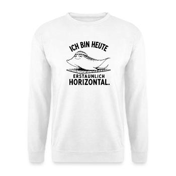 Pilates-Rochen | Lustiger Pilates Spruch | Fitness - Unisex Pullover - Weiß - Vorne