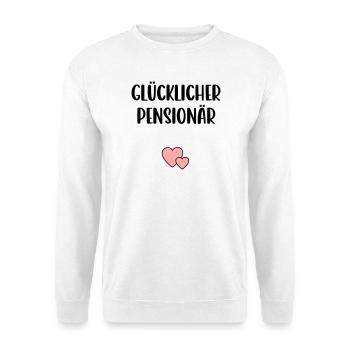 Glücklicher Pensionär Herz - Unisex Pullover - Weiß - Vorne