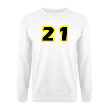 21 Zahl symbol - Unisex Pullover - Weiß - Vorne