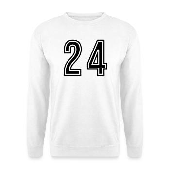 24 Symbole numérique - Sweat-shirt Unisexe - blanc - Devant