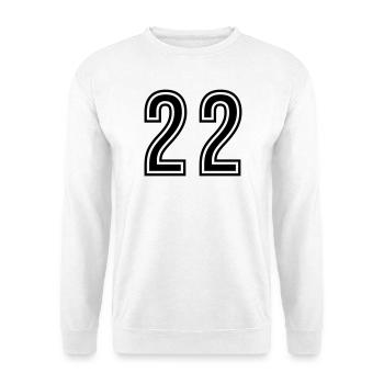 22 Number Symbol - Unisex Sweatshirt - white - Front