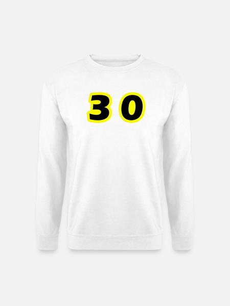 30 Number Symbol - Unisex Sweatshirt - white