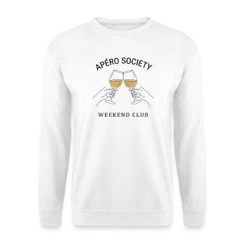 Wine T-Shirt | Apéro Society Gift Idea - Unisex Sweatshirt - white - Front