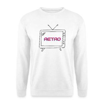 Retro-Neon-Glitch - Unisex Pullover - Weiß - Vorne