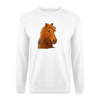 Pastel Horse - Sweat-shirt Unisexe - blanc - Devant