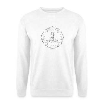 Yoga Moon Phases - Boho Meditation Celestial Lotus - Unisex Sweatshirt - white - Front
