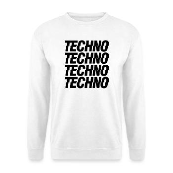 Techno - Sweat-shirt Unisexe - blanc - Devant