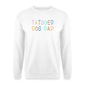 Chien tatoué Papa offert pour la fête des pères - Sweat-shirt Unisexe - blanc - Devant