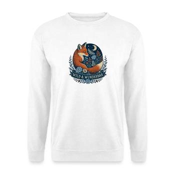 Wild & Wunderbar – Mystischer Fuchs - Unisex Pullover - Weiß - Vorne
