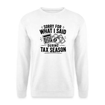 Don d’expert-comptable fiscal pour un professionnel CPA - Sweat-shirt Unisexe - blanc - Devant
