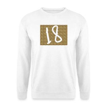 Leopard Pattern with Large Ampersand - Unisex Sweatshirt - white - Front