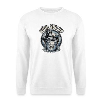 Cooler Affe Auf Eis - Unisex Sweatshirt - white - Front