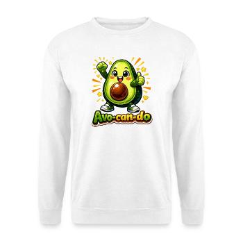 Cute Avocado Avo-can-do Motivational Pun - Unisex Sweatshirt - white - Front