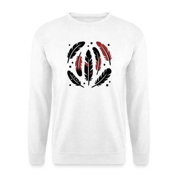 Bird Feathers Circle Logo - Unisex Sweatshirt - white - Front