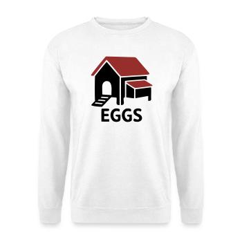 Insigne des œufs de poulailler - Sweat-shirt Unisexe - blanc - Devant