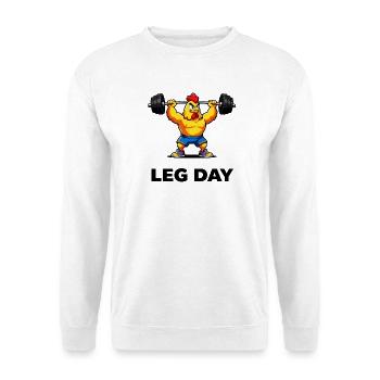 Leg Day Chicken Lifter - Unisex Sweatshirt - white - Front