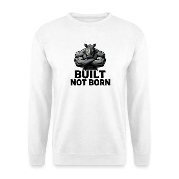 Rhino Construit, pas Né - Sweat-shirt Unisexe - blanc - Devant