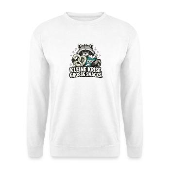 Kleine Krise, große Snacks - Unisex Pullover - Weiß - Vorne