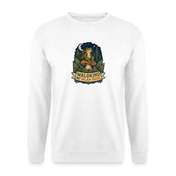 Waldkind mit WLAN-Pause - Unisex Pullover - Weiß - Vorne