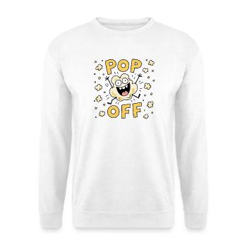 Popp Off Lustiges Popcorn - Unisex Pullover - Weiß - Vorne