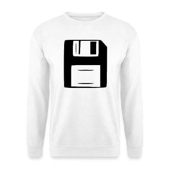 Cadeau rétro pour ordinateur de disquette - Sweat-shirt Unisexe - blanc - Devant