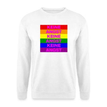 KEINE ANGST, NO NZS, NIE WIEDER, ANTIFASCHISMUS - Unisex Pullover - Weiß - Vorne