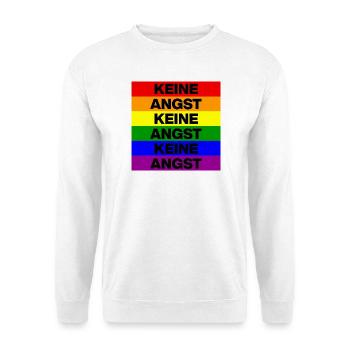 KEINE ANGST, NO NZS, NIE WIEDER, ANTIFASCHISMUS - Unisex Pullover - Weiß - Vorne