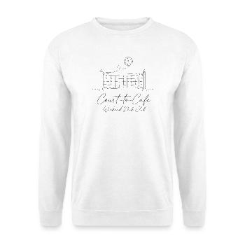 Chemise Pickleball Line Art – Minimaliste Court-to-CA - Sweat-shirt Unisexe - blanc - Devant