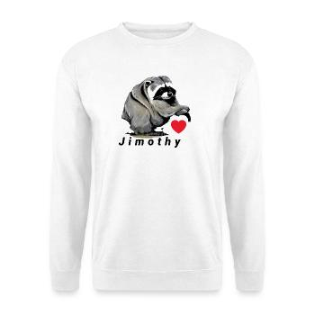 Conception du cœur de Jimothy Suricate - Sweat-shirt Unisexe - blanc - Devant