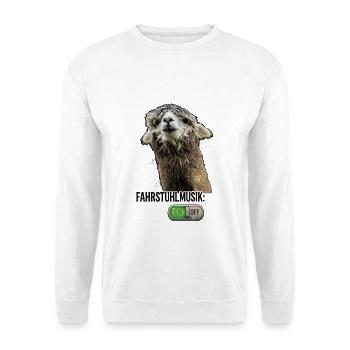 Alpaka mit Schalterhumor - Unisex Pullover - Weiß - Vorne