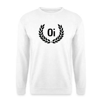Contour de la couronne de laurier vert - Sweat-shirt Unisexe - blanc - Devant