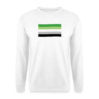 Drapeau de la fierté aromantique - Sweat-shirt Unisexe - blanc - Devant