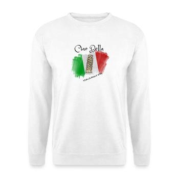 Leaning Tower on Italian Flag Brush - Unisex Sweatshirt - white - Front