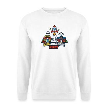 Kita Abgänger 2027 Rakete – Schulanfang Design - Unisex Pullover - Weiß - Vorne