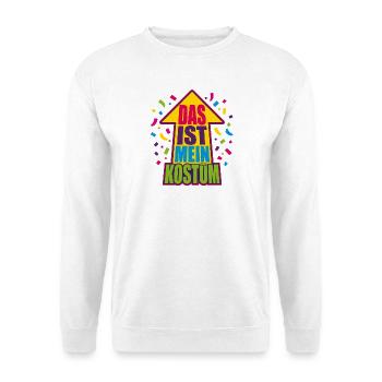 Das ist mein Kostüm – Bunter Faschings-Pfeil - Unisex Pullover - Weiß - Vorne