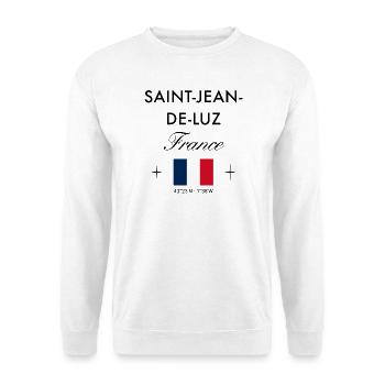 Saint Jean de Luz Frankreich Koordinaten Reise - Unisex Pullover - Weiß - Vorne